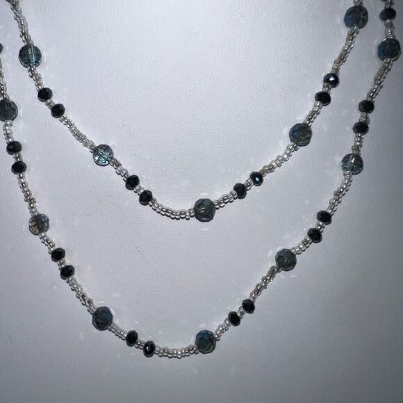 Vintage Double Layer Seed Bead Necklace - Picture 3 of 8
